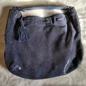 Cole haan embossed  leather shoulder bag